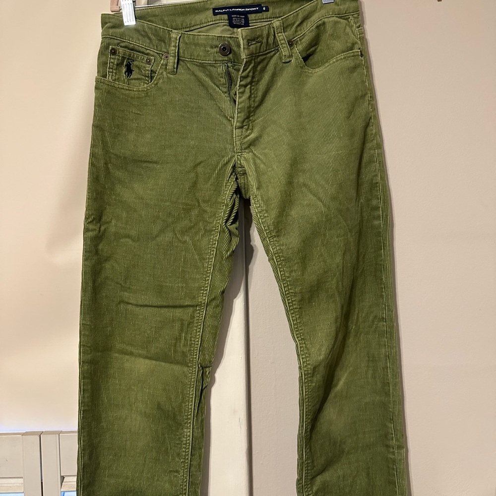 Ralph Lauren Sport Olive Corduroy Pants